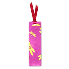 Purple And Yellow Dragonflies Pattern Small Book Marks by Valentinaart