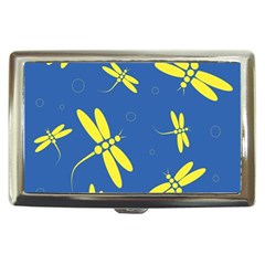 Blue And Yellow Dragonflies Pattern Cigarette Money Cases