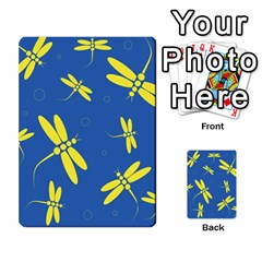 Blue And Yellow Dragonflies Pattern Multi-purpose Cards (rectangle)  by Valentinaart