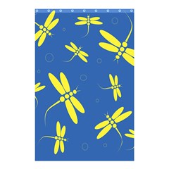 Blue And Yellow Dragonflies Pattern Shower Curtain 48  X 72  (small) 