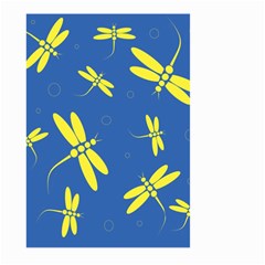 Blue And Yellow Dragonflies Pattern Large Garden Flag (two Sides)