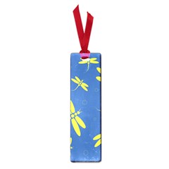 Blue And Yellow Dragonflies Pattern Small Book Marks by Valentinaart