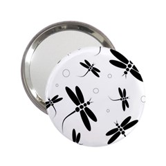 Black And White Dragonflies 2 25  Handbag Mirrors