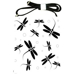 Black And White Dragonflies Shoulder Sling Bags