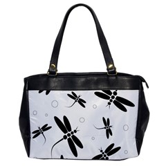 Black And White Dragonflies Office Handbags