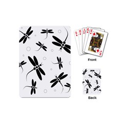 Black And White Dragonflies Playing Cards (mini) 