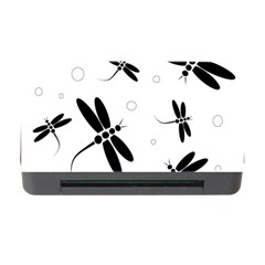 Black And White Dragonflies Memory Card Reader With Cf