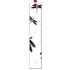 Black And White Dragonflies Large Book Marks by Valentinaart