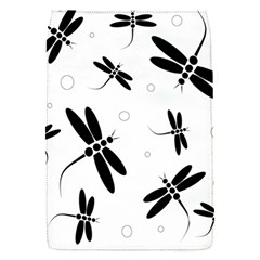 Black And White Dragonflies Flap Covers (s)  by Valentinaart