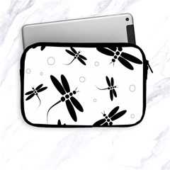 Black And White Dragonflies Apple Ipad Mini Zipper Cases by Valentinaart