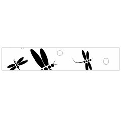 Black And White Dragonflies Flano Scarf (large)