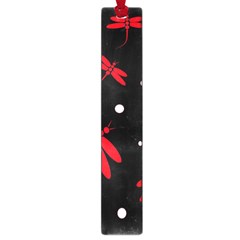 Red, Black And White Dragonflies Large Book Marks