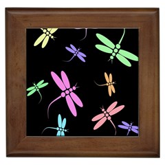 Pastel Dragonflies Framed Tiles