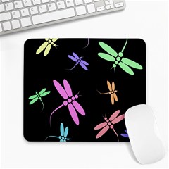 Pastel Dragonflies Large Mousepads