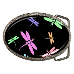 Pastel Dragonflies Belt Buckles