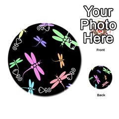 Pastel Dragonflies Playing Cards 54 (round) 