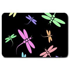 Pastel Dragonflies Large Doormat 