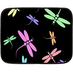 Pastel Dragonflies Double Sided Fleece Blanket (mini) 