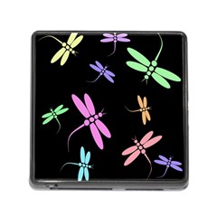 Pastel Dragonflies Memory Card Reader (square) by Valentinaart