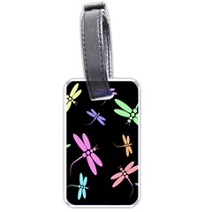 Pastel Dragonflies Luggage Tags (one Side)  by Valentinaart