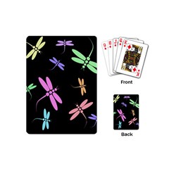 Pastel Dragonflies Playing Cards (mini)  by Valentinaart