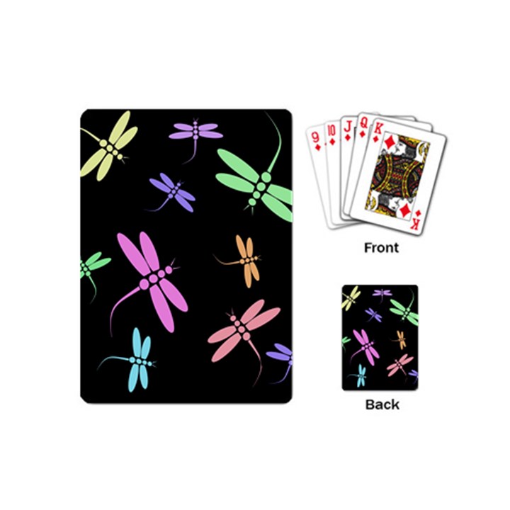 Pastel dragonflies Playing Cards (Mini) 