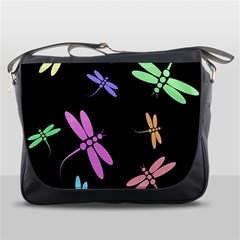 Pastel Dragonflies Messenger Bags