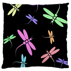 Pastel Dragonflies Large Cushion Case (two Sides)