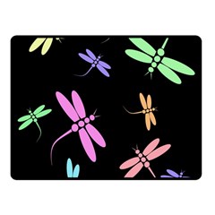 Pastel Dragonflies Double Sided Fleece Blanket (small) 