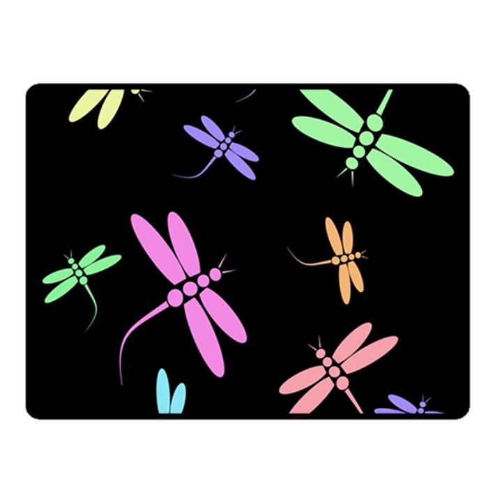 Pastel dragonflies Double Sided Fleece Blanket (Small) 