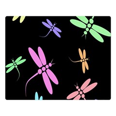 Pastel Dragonflies Double Sided Flano Blanket (large) 