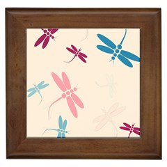 Pastel dragonflies  Framed Tiles