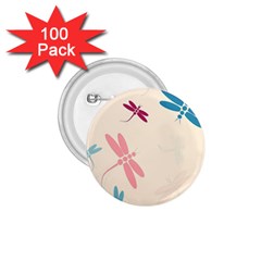 Pastel dragonflies  1.75  Buttons (100 pack) 