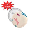 Pastel dragonflies  1.75  Buttons (100 pack)  Front