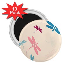 Pastel dragonflies  2.25  Magnets (10 pack) 