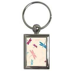 Pastel Dragonflies  Key Chains (rectangle)  by Valentinaart