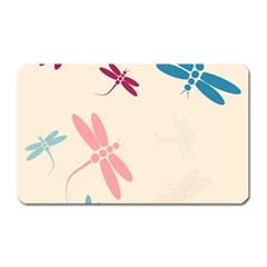 Pastel dragonflies  Magnet (Rectangular)