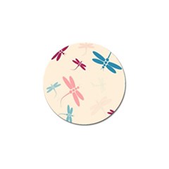 Pastel Dragonflies  Golf Ball Marker by Valentinaart