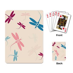 Pastel dragonflies  Playing Card