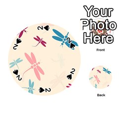 Pastel dragonflies  Playing Cards 54 (Round) 