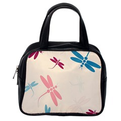 Pastel dragonflies  Classic Handbags (One Side)