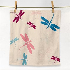 Pastel dragonflies  Face Towel