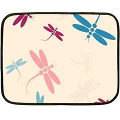 Pastel Dragonflies  Fleece Blanket (mini) by Valentinaart