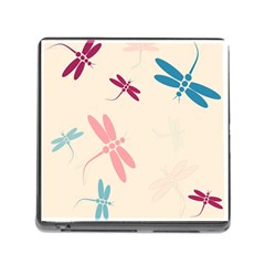 Pastel dragonflies  Memory Card Reader (Square)