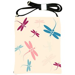 Pastel dragonflies  Shoulder Sling Bags