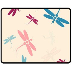 Pastel Dragonflies  Fleece Blanket (medium)  by Valentinaart