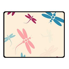 Pastel Dragonflies  Fleece Blanket (small) by Valentinaart