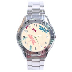 Pastel dragonflies  Stainless Steel Analogue Watch