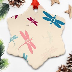 Pastel dragonflies  Ornament (Snowflake) 