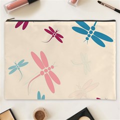 Pastel dragonflies  Cosmetic Bag (XXXL) 